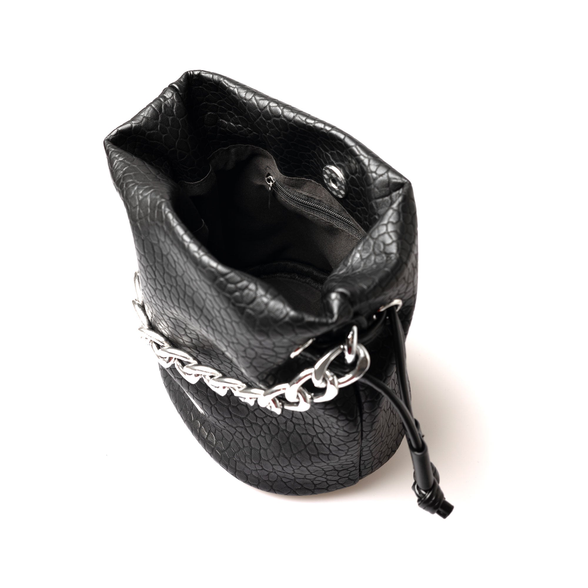 chain drawstring bag