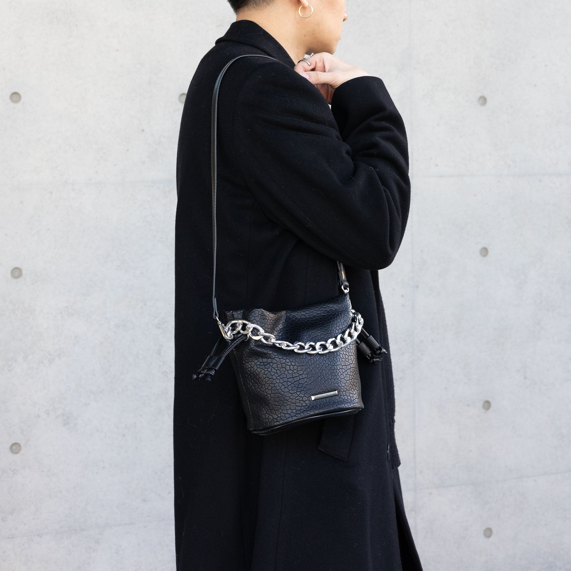 chain drawstring bag